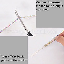 2 ряд стеклянных страз для отделки автомобиля&nbsp;DIY-WH20023-39B