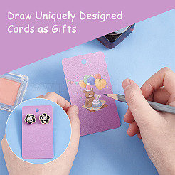 120 шт. пустой держатель для сережек из крафт-бумаги для демонстрации сережек&nbsp;DIY-PH0009-96A