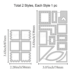 Углеродистая сталь разрезает трафареты DIY-WH0309-1036
