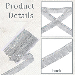 Отделка кружевом с пайетками и кисточками&nbsp;OCOR-WH20003-78B