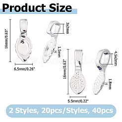 40 шт. 2-х стилевые зажимные скобы из сплава и латуни FIND-HS0001-86