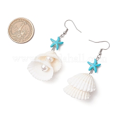 Оболочки болтающийся серьги EJEW-TA00646