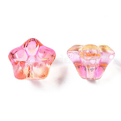 Двухцветный прозрачный стеклянный шарик GGLA-S054-011D-01