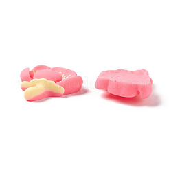 オペーク樹脂カボション  花  ミックスカラー  20~26.5x16~24.5x5.5~7.5mm&nbsp;RESI-H140-14