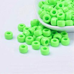 Opaques perles grands trous européens acryliques&nbsp;PL338-8