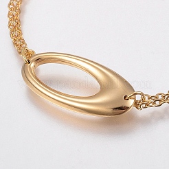 Браслеты-цепочки из нержавеющей стали 304 BJEW-I243-04G