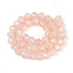 Прозрачные треск стекла бисер нитей GLAA-N053-8mm-09