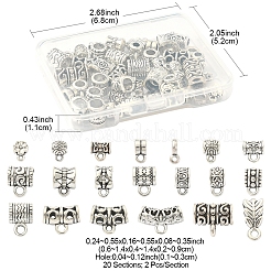 40 шт. 20 стильные тибетские поручни из сплава TIBE-FS0001-10