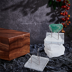 Quadratische Acryl-Ausstellungsständer für Rohstein-Mineralkristallkugel&nbsp;ODIS-WH0028-98