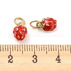 Подвеска для клубники с латунным эмалевым покрытием&nbsp;KK-Q804-03G