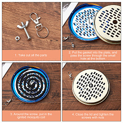 Держатель катушки от комаров из белой жести&nbsp;AJEW-WH0042-69LG