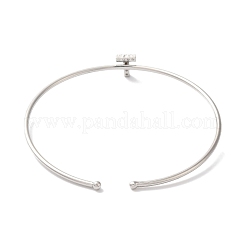 Браслеты на открытой манжете с прозрачным покрытием из латуни с микропаве и кубическим цирконием&nbsp;BJEW-A018-01P-T