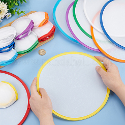 32 шт. 8-цветный нейлоновый складной летающий диск или вентилятор с сумкой для хранения в ассортименте&nbsp;AJEW-BC0007-30A