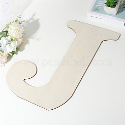 手紙 未完成 MDF シート  文字J  375x320x0.4mm&nbsp;WOOD-WH20012-008J