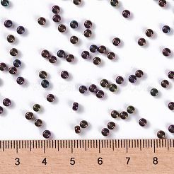MIYUKIラウンドロカイユビーズ  日本製シードビーズ  （rr454)メタリックダークプラムアイリス  8/0  3mm  穴：1mm  約422~455PCS /ボトル  10 G /ボトル&nbsp;SEED-JP0009-RR0454