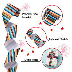 2 rollo 2 estilos de cinta de grosgrain de poliéster impresa con patrón de rayas&nbsp;OCOR-TA0001-37C