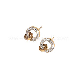 Кольцо из нержавеющей стали 304 с микропаве из прозрачных кубических цирконий FS-WGE7FBC-01