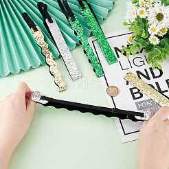 6 шт. 6-х цветные блестящие тканевые резинки для волос AJEW-GA0005-37