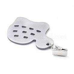Pesi per tovaglia da tavolo a forma di tartaruga in acciaio inox 430&nbsp;LS-STAS-WH0015-09P