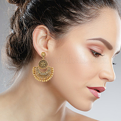 6 пара 6 стильных полых толстых серег-колец из сплава&nbsp;EJEW-AN0001-12