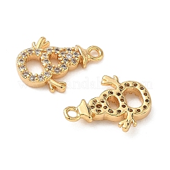 Рождественские латунные подвески с микропаве из прозрачных кубических цирконий&nbsp;KK-B160-41G-01