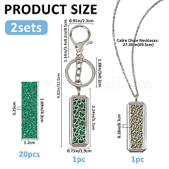 1 шт. сплав и нержавеющая сталь полый цветок прямоугольник диффузор медальон кулон кабель цепь ожерелья&nbsp;NJEW-FH0001-26