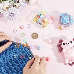 30 шт. окрашенные в выпечку кольца из цинкового сплава для вязания петель DIY-NB0009-64