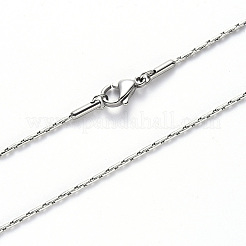 Anlaufgeschützte Boston-Gliederkette aus Edelstahl 304&nbsp;NJEW-S420-005D-P