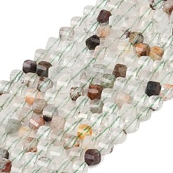 Натуральный зеленый lodolite кварц бисер пряди&nbsp;G-P611-C30-01