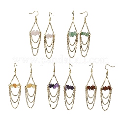 Pendientes colgantes de piedras preciosas naturales&nbsp;EJEW-JE07287