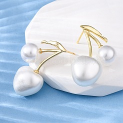 Серьги-гвоздики из вишневой латуни&nbsp;EJEW-V017-01A-G