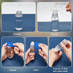 Прозрачные стеклянные бутылки с роликовым шариком AJEW-BC0007-34
