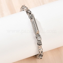 Женские браслеты-цепочки из нержавеющей стали 201 BJEW-B143-15P