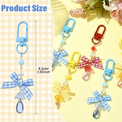 2 шт. пластиковых подвесных украшений в виде банта&nbsp;HJEW-YW00272-01