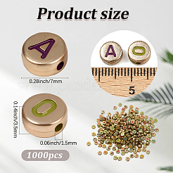 1000 шт. Непрозрачные акриловые бусины OACR-PA0001-34A