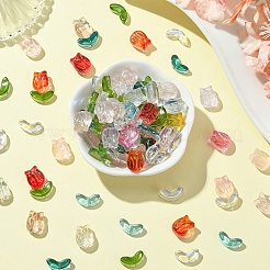 100шт 2 стиля прозрачные стеклянные бусины GLAA-YW0003-44