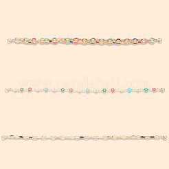 1 набор из 3-х стилей железной шляпной цепочки с застежкой-карабином&nbsp;HJEW-CN0001-31B