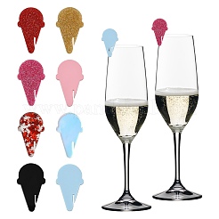 32 шт. 8-х цветные акриловые подвески для бокалов для вина&nbsp;AJEW-CJ0001-69