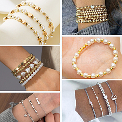 1200шт 6 стиля пластиковые бусины ccb CCB-PA0001-10G