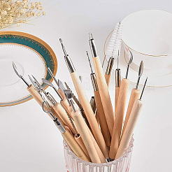 Наборы гончарных инструментов с деревянной ручкой TOOL-BC0008-11