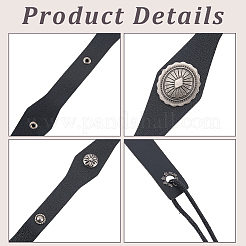 1 Stück mittelalterliches Retro-Stirnband aus Kunstleder im Wikingerstil&nbsp;OHAR-CL0001-02B