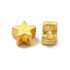 ラックメッキ真鍮製ビーズ  長持ちメッキ  スター  ゴールドカラー  3x4x3mm  穴：1.2mm&nbsp;KK-P095-60G