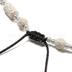 Окрашенная лавовая скала с ракушками NJEW-Z031-01E