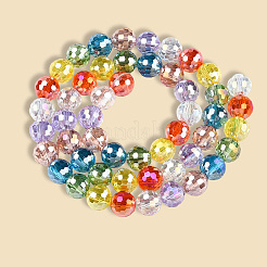 4 нити гальванизированные стеклянные бусины нити&nbsp;GLAA-PA0001-09D