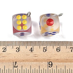 Подвески из прозрачной эмали из смолы&nbsp;RESI-Z038-12P