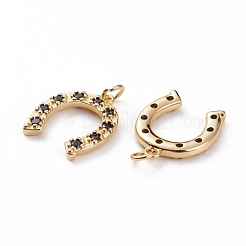 Латунные микропаве из черного кубического циркония&nbsp;KK-C100-14G