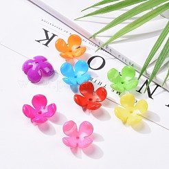 Непрозрачные акриловые цветок шарик крышки SACR-Q099-M19