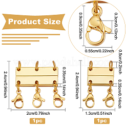 2 шт. 2 стиля 2 и 3 нити сплав магнитные застежки конвертер FIND-BC0002-80