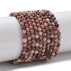 Природные родонит бисер нитей&nbsp;G-L651-C13-3.8mm