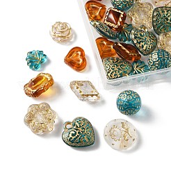 50шт 10 стиля акриловые бусины&nbsp;OACR-FP0001-14